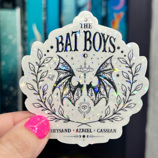 The Bat Boys Rhysand Azirel Cassian Holographic Sticker Sparkly Sticker ACOTAR Decal Kindle Sticker Spicybook Sticker SJM Stickers