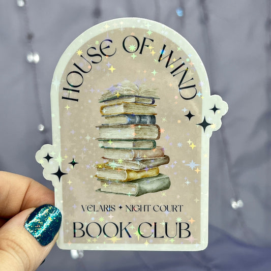 Pink House of Wind Book Club Valkyrie Reading Room Holographic Sticker Sparkly Sticker ACOTAR Decal Kindle Sticker Spicybook Sticker