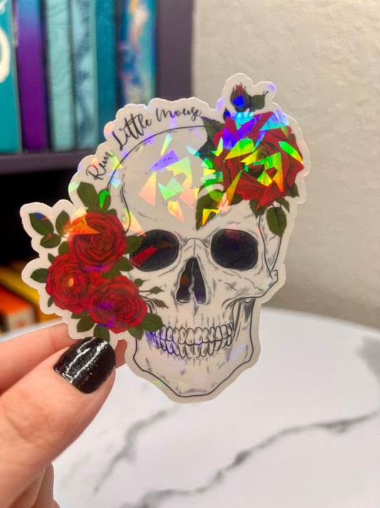 Run Little Mouse Haunting Adaline Inspired Holographic Bookish Sticker Book Lover, Spicy Dark Romance, erotica, Booktok, Romance Decal