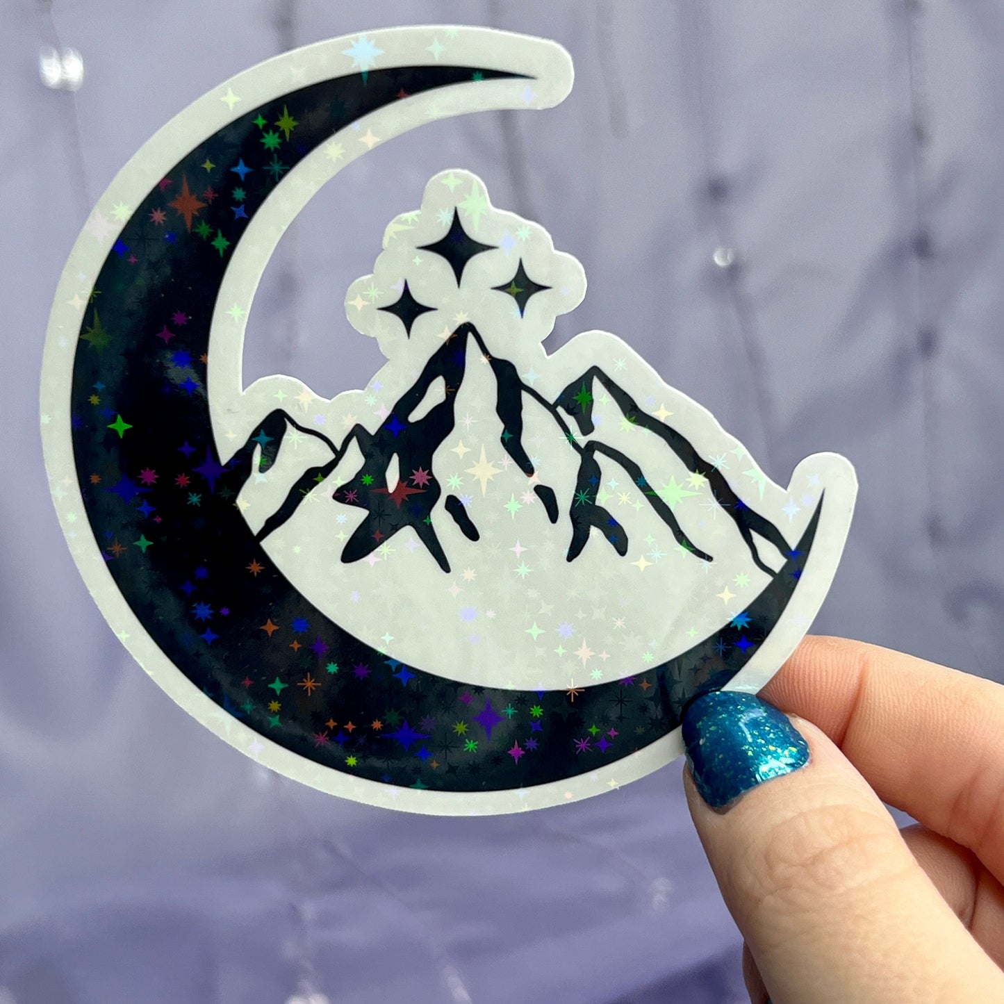 Moon in Velaris Holographic Sticker Sparkly Sticker ACOTAR Decal Kindle Sticker Spicybook Sticker A Court of Thorns and Roses Sticker