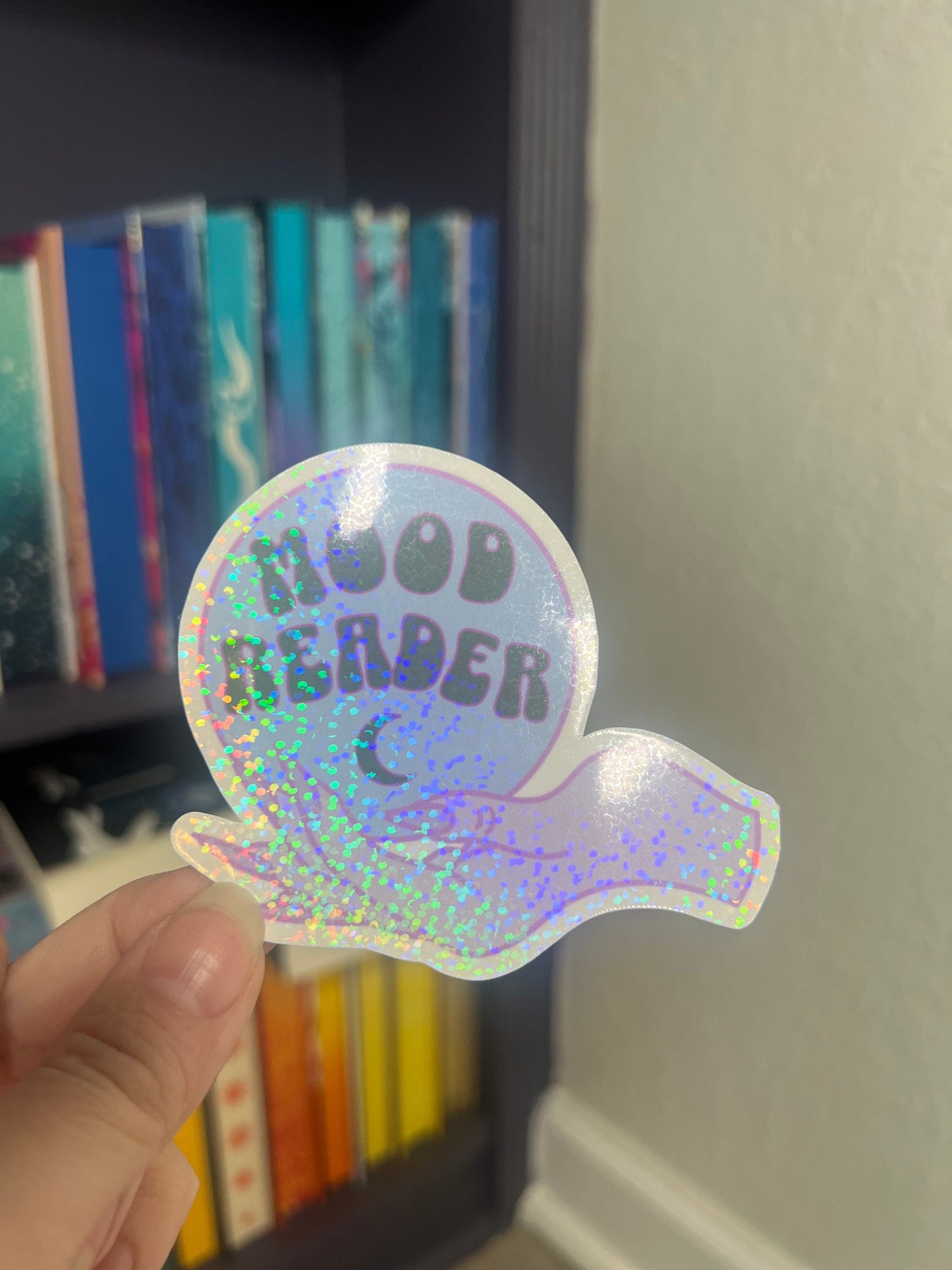 Mood Reader Holographic Sticker, Halloween Booktok stickers, kindle stickers, Fortune Teller Water Bottle Sticker Spooky Reader Sticker