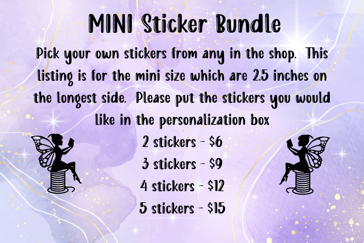 MINI Sticker Bundle Bookish and Quilting Sticker Set Reader Sticker Sets