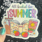 All Booked for Summer Holographic Sparkly Sticker Book Lover, Booktok, kindle waterbottle laptop Romance Decal Beach Reads Vacation Decal