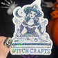 Witch Crafts holographic Sticker Crafting Crochet Knitting quilting sticker Halloween decal sewing machine sticker cross stitch sticker