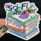 SciFi Book Club Holographic Sticker Science Fiction Decal Spicy Dystopian Alien Bookish kindle waterbottle laptop Reader Bookish Gift