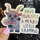 Krampus Christmas Holographic Holiday Sticker,  Decal Xmas Gift & Stocking Stuffer
