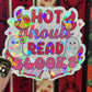 Hot Ghouls Read Books Spooky Pink Halloween Holographic Sticker Sparkly Decal, Spicy Dark Romance kindle waterbottle laptop Bookish Present
