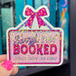 Sorry I'm Booked Sticker Holographic Book Lover Sparkly Decal, Spicy Dark Romance, kindle waterbottle laptop