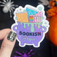 Purple Bookish Cauldron Halloween Bookshelf Holographic Sticker Halloween Kindle Decal Spooky Fall Reader Gift Bookish Decal