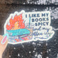 I Like my Books Spicy and my Coffee Icy Sparkly Sticker Holographic Book Lover, Spicy Dark Romance, Booktok, kindle laptop Romance Decal