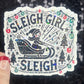Sleigh Girl Sleigh Holographic Christmas Sticker 3 Inch Festive Holiday Decal for Waterbottles, Laptops, & Gifts Sparkly Xmas Cheer for Her