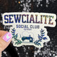 Sewcialite Social Club Sparkly Holographic Quilting Sticker sewing Waterbottle sticker Craft Sticker Fabric Decal Cross Stitch Sticker