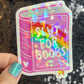 Slut for Book pink Sparkly Sticker Holographic Book Book Lover, Spicy Dark Romance, Booktok, kindle  laptop Romance Decal
