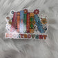 Booktrovert Retro Red Blue Orange Holographic Sticker, Booktok stickers, kindle stickers, bookish waterbottle stickers, Book Lover Sticker