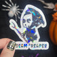 Seam Ripper Reaper holographic sticker thimble quilting sticker quilter Halloween decal sewing machine sticker sparkly cross stitch sticker