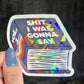 S*** I Was Gonna Say Introvert Book Holographic Sticker Mental Health Sparkly Spread Positivity Decal Inspirational Work Humor Sparkly Decal