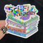 SciFi Book Club Holographic Sticker Science Fiction Decal Spicy Dystopian Alien Bookish kindle waterbottle laptop Reader Bookish Gift