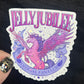 Jelly Jubilee Pink Pony Holographic Sticker, HOSAB HOEAB Hofas Decal, SJM laptop kindle waterproof sticker bookish Waterbottle decal