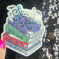 Spooky Reader Thriller Horror Book Lover Holographic Sticker Halloween Kindle Decal Spooky Reader Gift Bookish Decal
