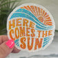 Here Comes the Sun Summer Holographic Sparkly Sticker Beach Life Decal Boating Sticker Summer Vacation Ocean Life Sticker