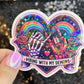 Vibing with my demons colorful Holographic Sticker Mental Health Sticker Sparkly Spread Positivity Good Vibes Decal Inspirational Rainbow