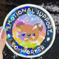 Emotional Support Co-worker Sparkly Holographic Sticker Mental Health Sparkly Spread Positivity Good Vibes Decal Inspirational Boss Gift