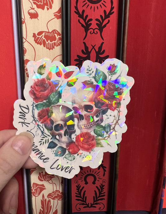 Dark Romance Lover Holographic Sticker, Spicy Romance Decal, Booktok stickers, kindle decal Romantasy Smutty Sticker, Adult Book Sticker