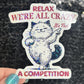 Relax we're all crazy its not a competition Funny Holographic Sticker Mental Health Sticker Sparkly Spread Positivity Good Vibes Decal