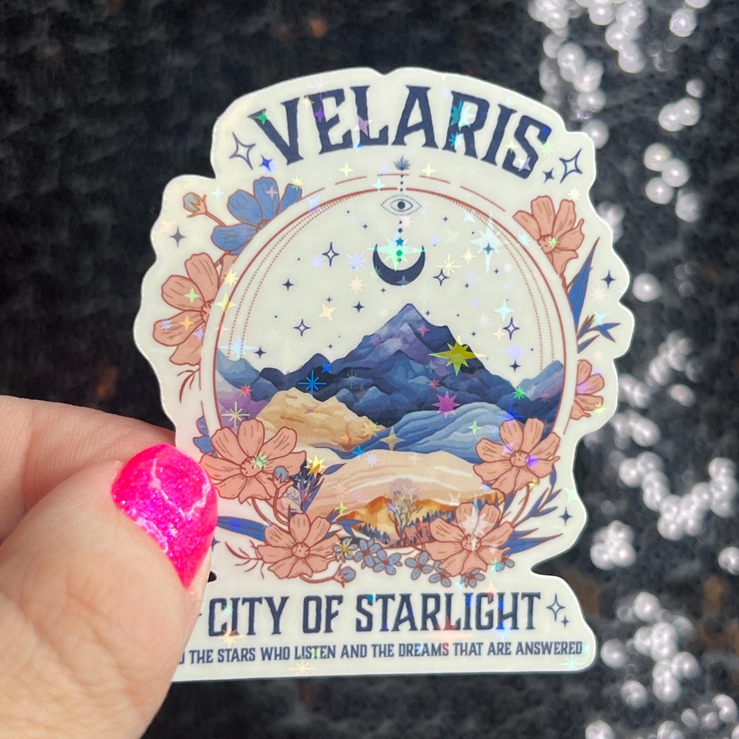 ACOTAR mini Holographic Stickers, Booktok stickers kindle acotar a court of thorns and roses small set bundle, ACOFAS, ACOMAF, acowar, acosf