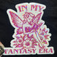 In My Fantasy Era Sticker Holographic Fairy Book Lover Sparkly Decal, Spicy Dark Romance, kindle waterbottle laptop