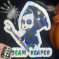 Seam Ripper Reaper holographic sticker thimble quilting sticker quilter Halloween decal sewing machine sticker sparkly cross stitch sticker