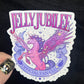 Jelly Jubilee Pink Pony Holographic Sticker, HOSAB HOEAB Hofas Decal, SJM laptop kindle waterproof sticker bookish Waterbottle decal