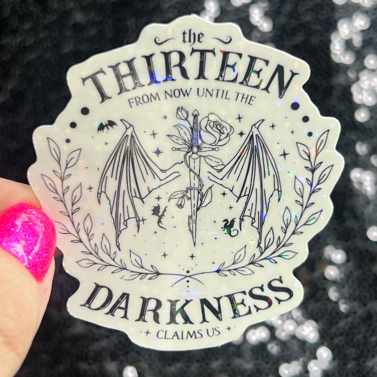 Throne of Glass mini Holographic Sticker Set, Booktok stickers kindle tog small set bundle the thirteen aelin stickers