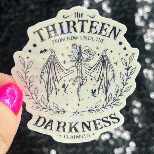 Throne of Glass mini Holographic Sticker Set, Booktok stickers kindle tog small set bundle the thirteen aelin stickers