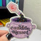 ACOTAR 'Cauldron Blessed' Sticker - Enchanted Purple Cauldron & Magical Potion, Holographic Decal for Fans of Fantasy Bookish Sticker Reader