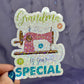 Grandma Is Sew Special Sparkly Holographic Quilting Sticker sewing Waterbottle sticker Craft Sticker Fabric Decal Cross Stitch Sticker