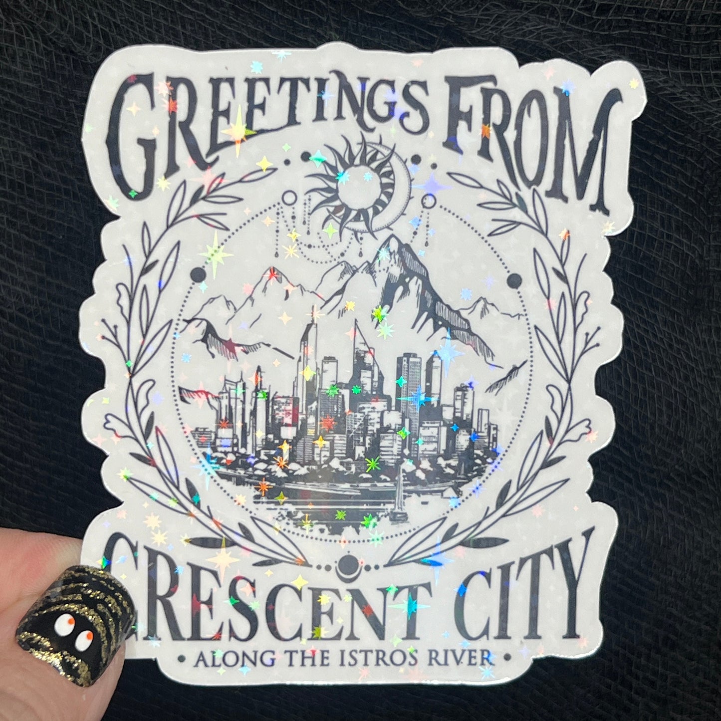Greetings From Crescent City Holographic Sticker, HOSAB HOEAB Decal, SJM laptop waterproof sticker bookish Waterbottle decal