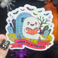 Books Til Afterlife Ghost Halloween Holographic Sticker Halloween Kindle Decal Spooky Fall Reader Gift Bookish Decal