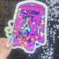 Caution Wet While Reading Funny Sparkly Sticker Holographic Book Lover, Spicy Dark Romance, Booktok, kindle waterbottle laptop Romance Decal