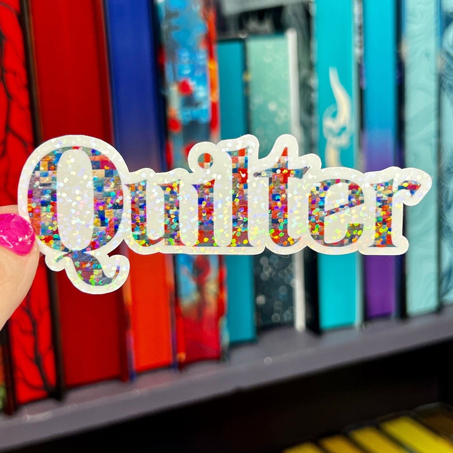 Quilter Sewing Sparkly Holographic Quilting Sticker sewing Waterbottle sticker Craft Sticker Fabric Decal Cross Stitch Sticker