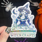 Witch Crafts holographic Sticker Crafting Crochet Knitting quilting sticker Halloween decal sewing machine sticker cross stitch sticker