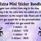 Extra MINI Sticker Bundle Bookish and Quilting Sticker Set Reader Sticker Sets