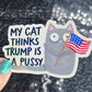 My Cat This Trump Is A Pus*y Sparkly Holographic Sticker F Trump Decal Democrat Liberal Feminist Sticker Human Rights Oligarchy Sticker