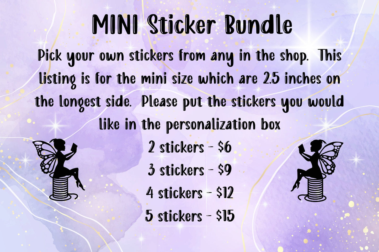 MINI Sticker Bundle Bookish and Quilting Sticker Set Reader Sticker Sets