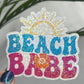 Beach Babe Holographic Sparkly Sticker Beach Life Decal Sunshine Sticker Summer Vacation Sticker Ocean Life Sticker Family Cruise