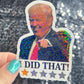 Trump one star I did that Sparkly Holographic Sticker Hands Off No Kings Sticker F Trump 8647 FDT Anti Elon Girls are fighting