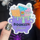 Purple Bookish Cauldron Halloween Bookshelf Holographic Sticker Halloween Kindle Decal Spooky Fall Reader Gift Bookish Decal