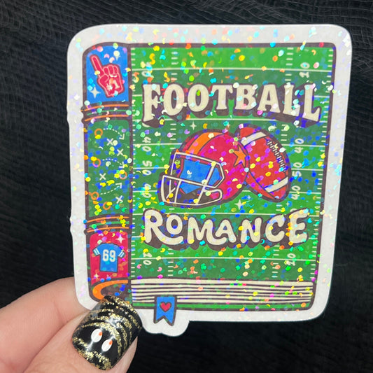 Football Romance Book Holographic Sticker Decal, Spicy Dark Romance, kindle waterbottle laptop Reader Bookish Present Gift Reader Trope