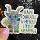 Krampus Christmas Holographic Holiday Sticker,  Decal Xmas Gift & Stocking Stuffer