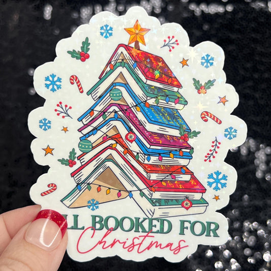 A Court of Thorns and Roses Holographic Christmas Sticker – Sparkly ACOTAR SJM XMAS Gift for Book Lovers | Perfect for Kindles & Laptops.